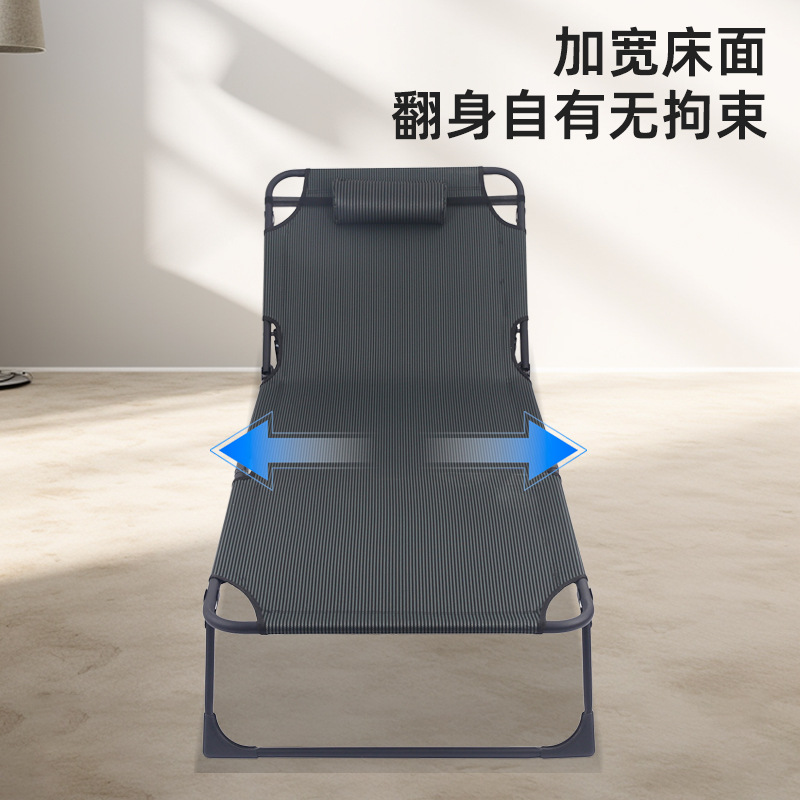 Cama plegable individual portátil para exteriores, tumbona plegable simple para ocio, ideal para oficina, venta al por mayor.