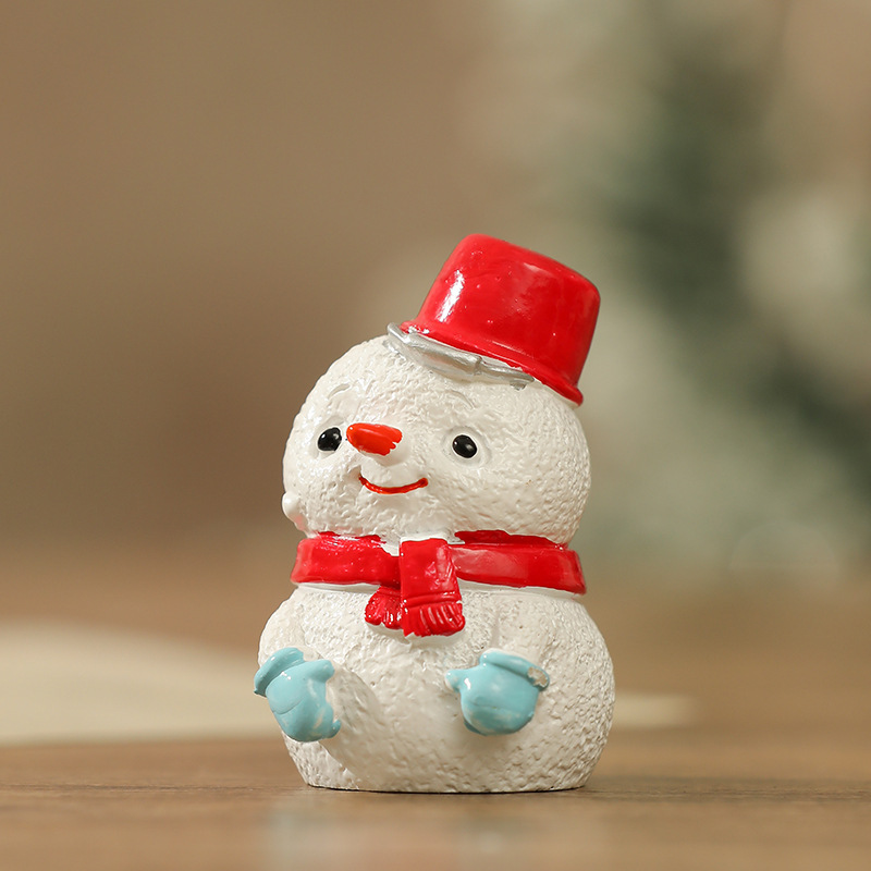 クリスマスの高級な小さい置物の老人の樹脂の置物の創意的な家庭の贈り物の漫画の小さい動物の装飾の工芸品|undefined