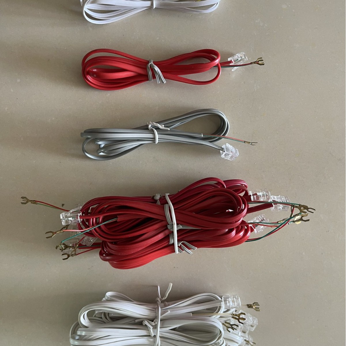 2芯成品Y叉电话线带单水晶头6P2C电话连接线 Y端线 消防电话机线