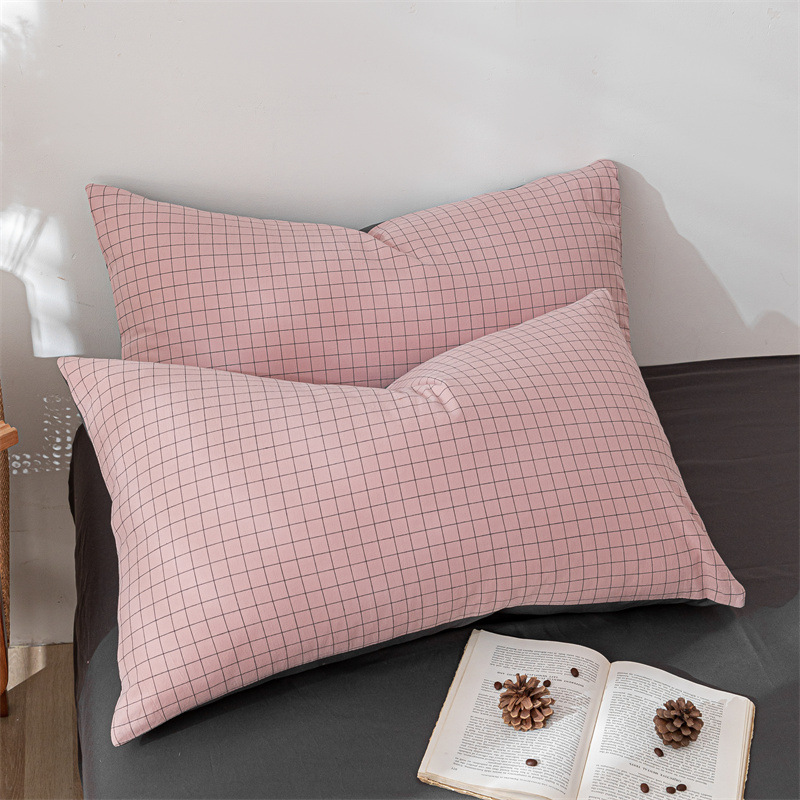 Funda de almohada de algodón lavado de algodón puro, un par de 100 fundas de almohada de algodón, funda interior de núcleo de almohada doble simple de verano 4