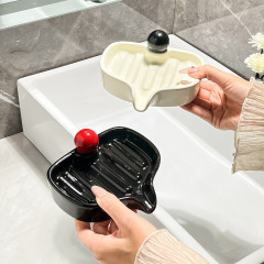 卸売セラミック石鹸ボックスポータブルトイレ浴室収納家庭用石鹸ボックス物置棚アイデア水切りボックス