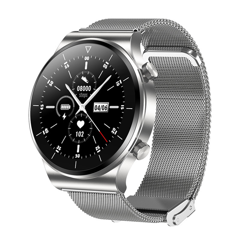 T01 실버 밀란 스틸 스트랩(자기 충전)