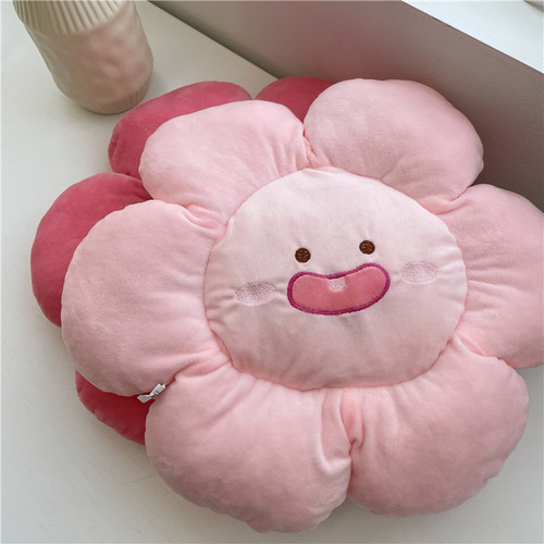 Ins style cute girl heart flower cushion ugly peach plush doll pillow cushion birthday gift