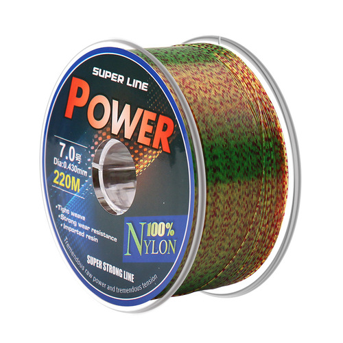 Factory direct supply of spotted line fishing line 220 meters nylon line main line sub-line invisible line super tensile fishing line