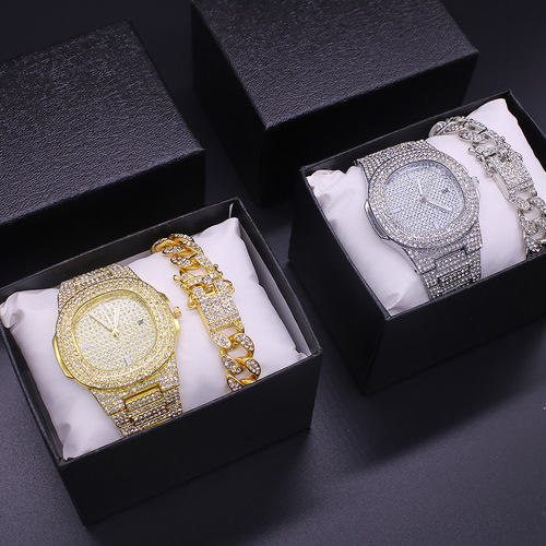 wristwatch 3pcs watch men bracelet watch bracelet ladies watches men set