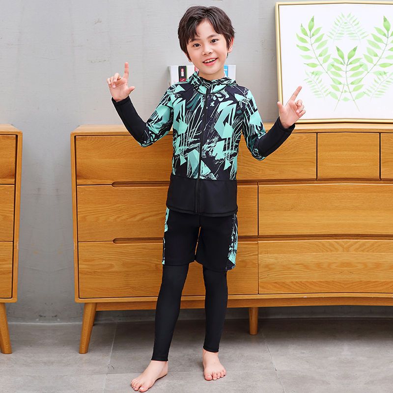 Trajes de buceo, trajes de baño de mujer, cuatro piezas de vestido con sombrero, pantalones de mangas largas parejas, trajes de snorkeling de medusas, comercio exterior