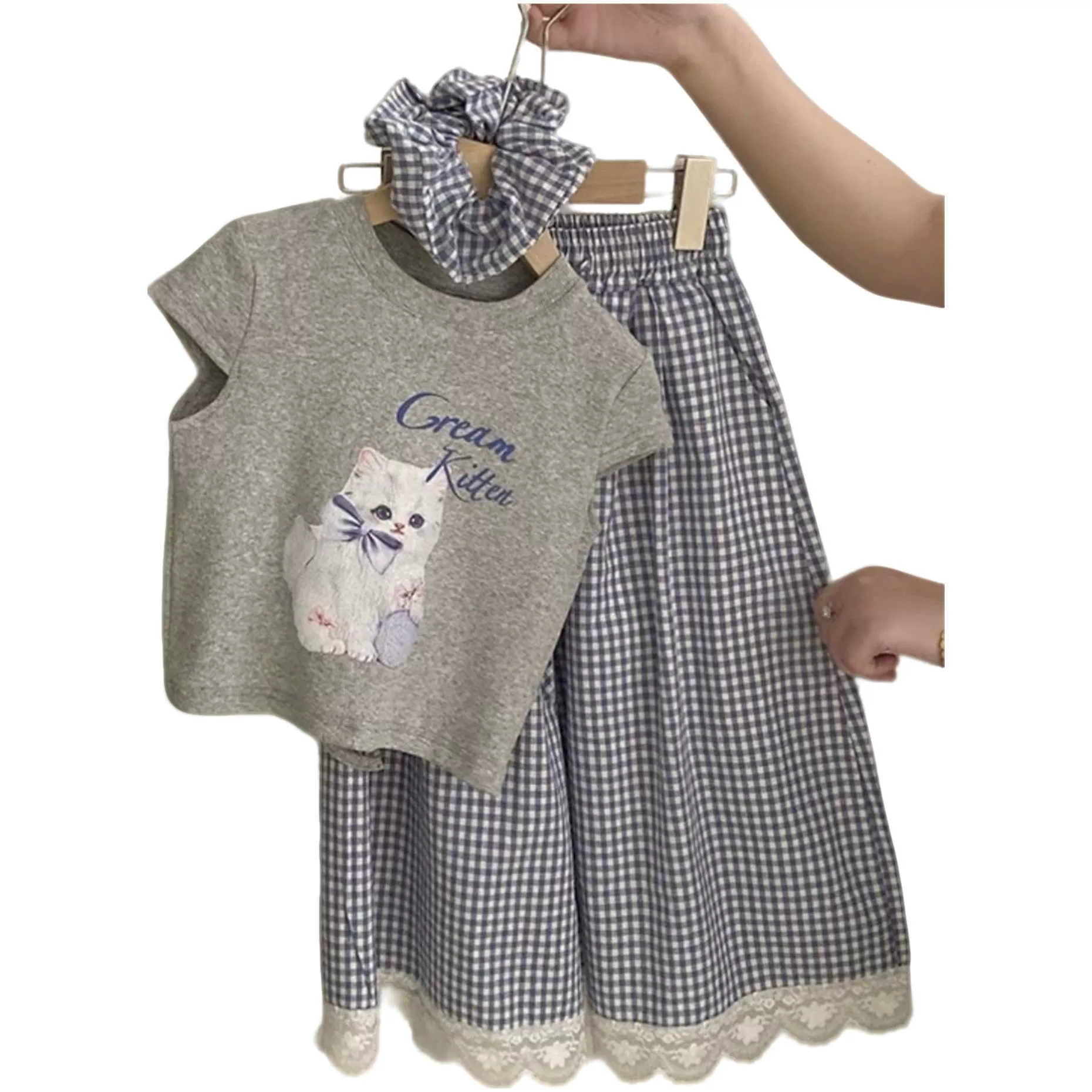 柠里 Summer set, summer clothes, T-shirt, with short sleeve
