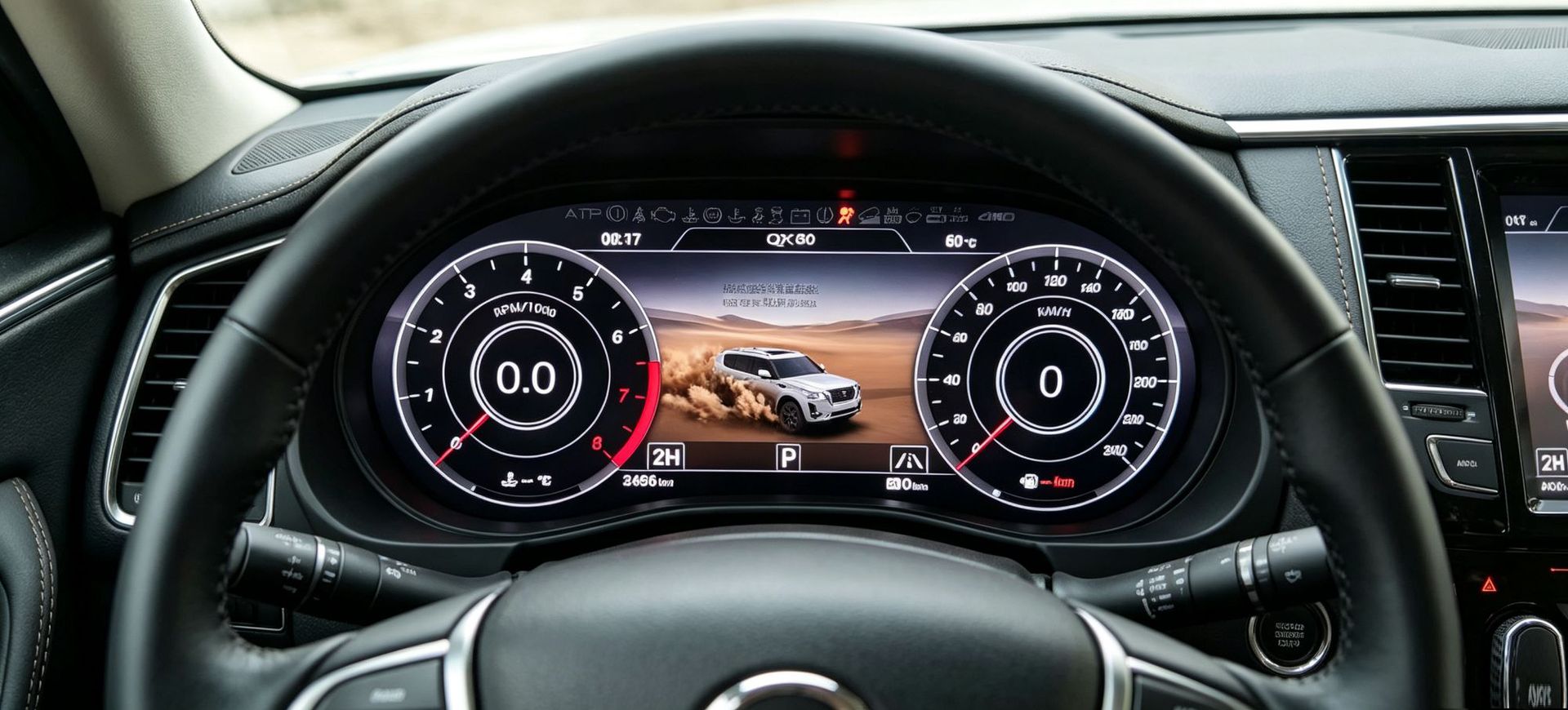 Suitable for Nissan Patrol Y62 and Infiniti Qx Series Modification and Upgrade to Full Lcd Instrument Panel 12.3inch