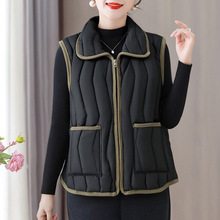 中老年女装新加厚马甲女士棉马夹背心秋冬季防寒保暖坎肩妈妈外套