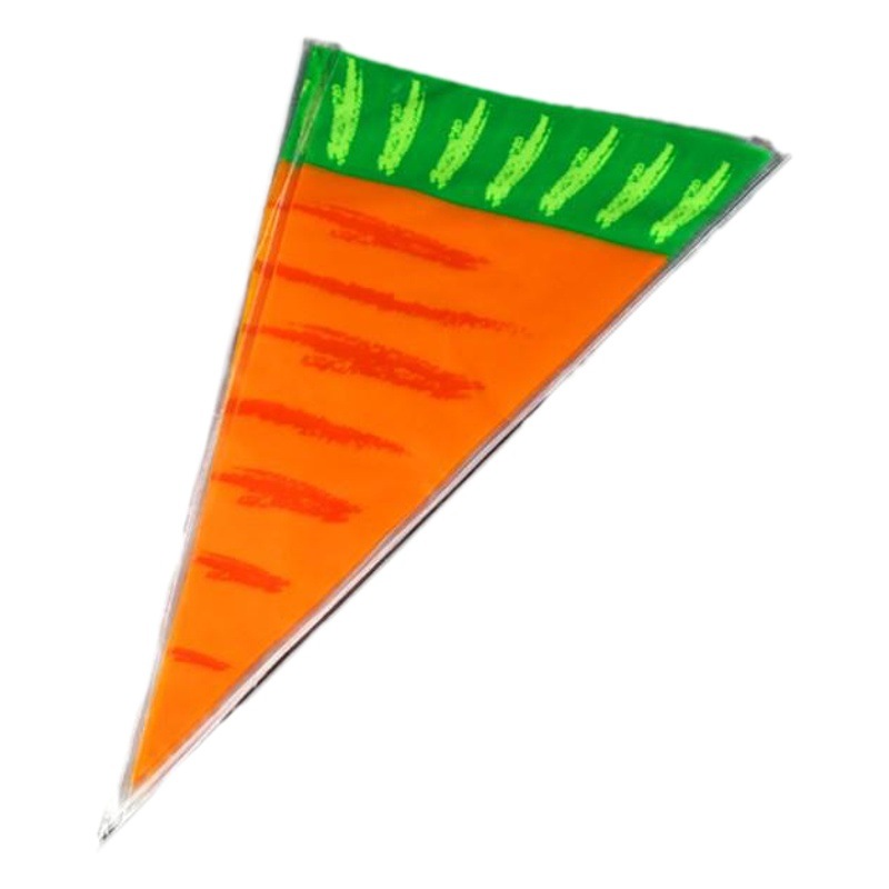 Triángulo OPP bolsa de impresión de zanahoria bolsa de plástico transparente bolsa de embalaje de dulces bolsa de embalaje de palomitas de maíz en stock