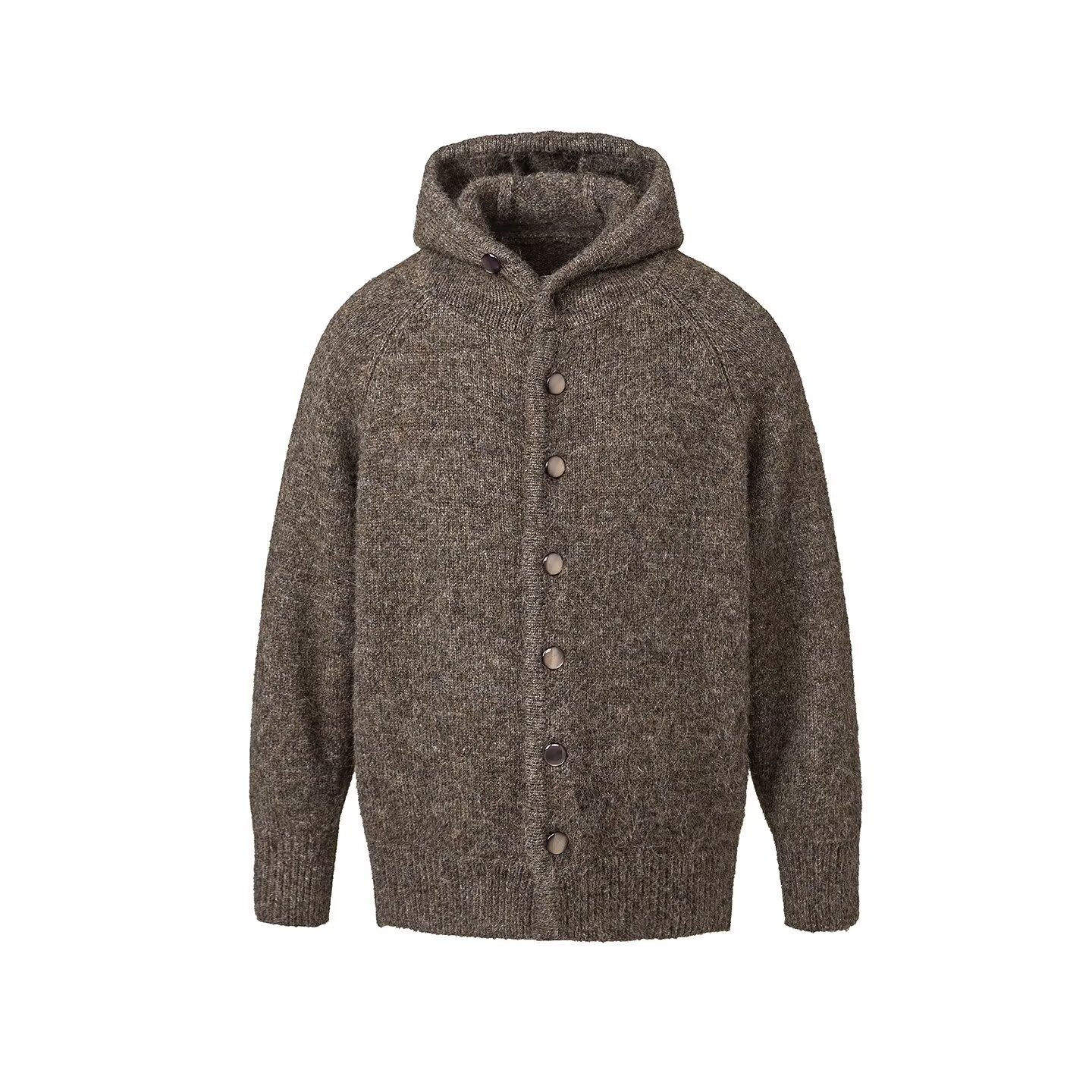 Explosiones transfronterizas de tamaño grande europeo con capuz cardigan chaqueta jersey de punto suéter botón de voleibol hombre suéter otoño invierno fábrica al por mayor