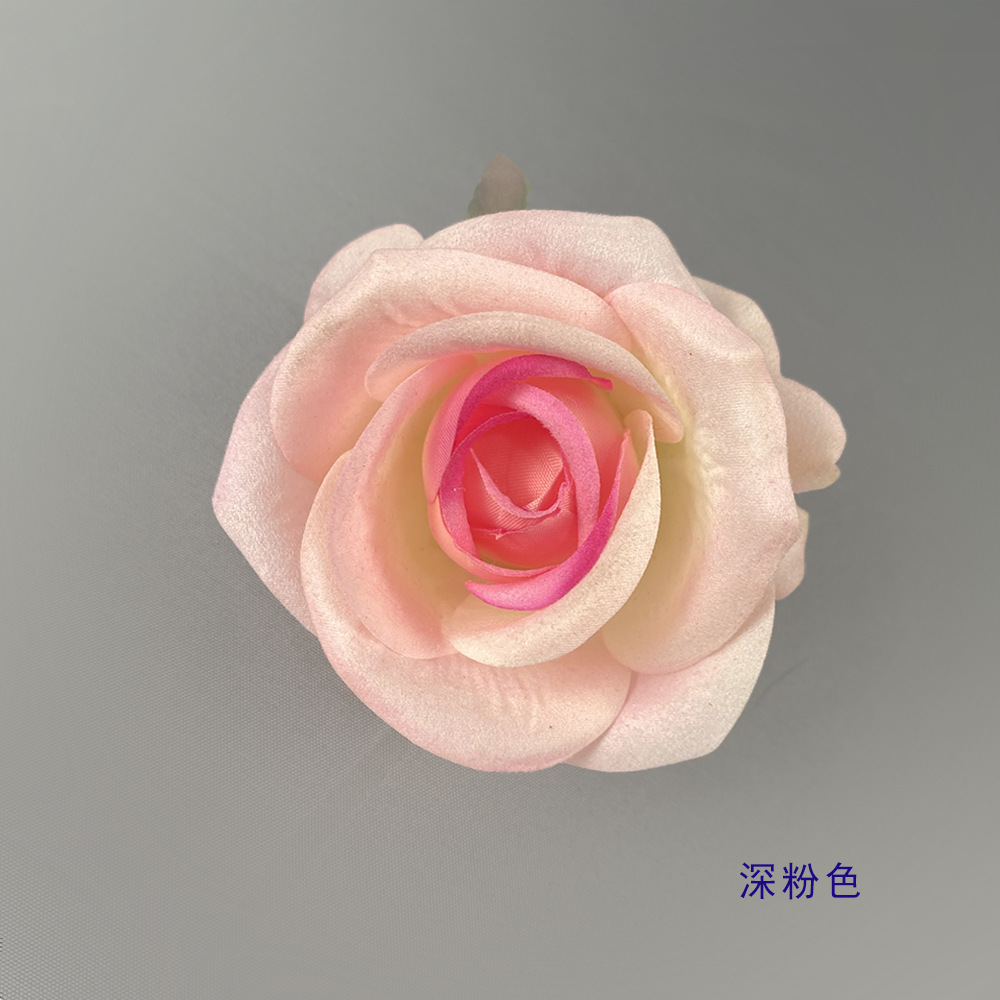 Simulación mini tela de terciopelo de diámetro de 7cm de rosa de alta simulación de cabeza de flor flor flor de pared flor de muñeca flor