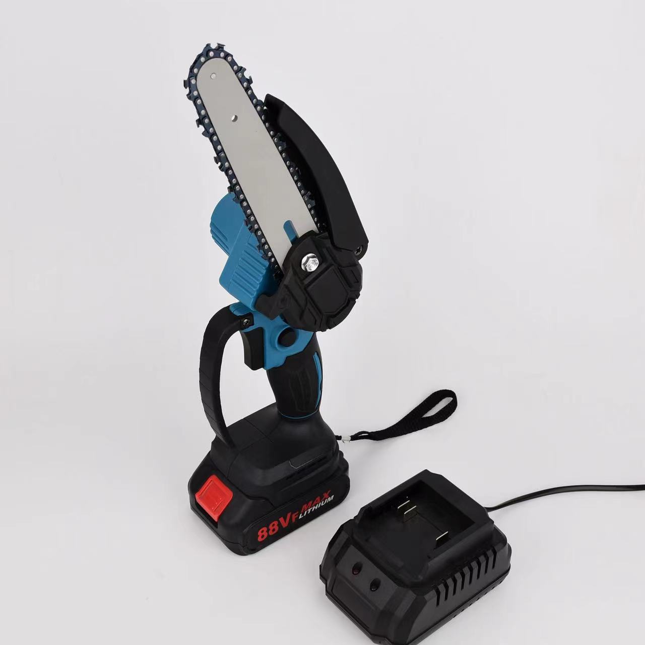 Gran capacidad de 4 pulgadas 6 pulgadas batería de litio de una sola mano sierra de cadena eléctrica Sierra de registro ingeniería doméstica mini sierra eléctrica Sierra de registro transfronterizo