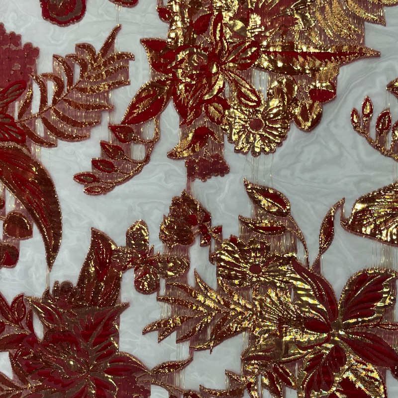 25 nuevo tejido de ergena poliéster completo después de la artesanía de ergena jacquard vestido de moda tela de mujer