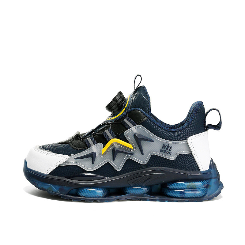 7288大童男童纽扣鞋春秋软底跑步童鞋子运动鞋男孩2025新款轻便运