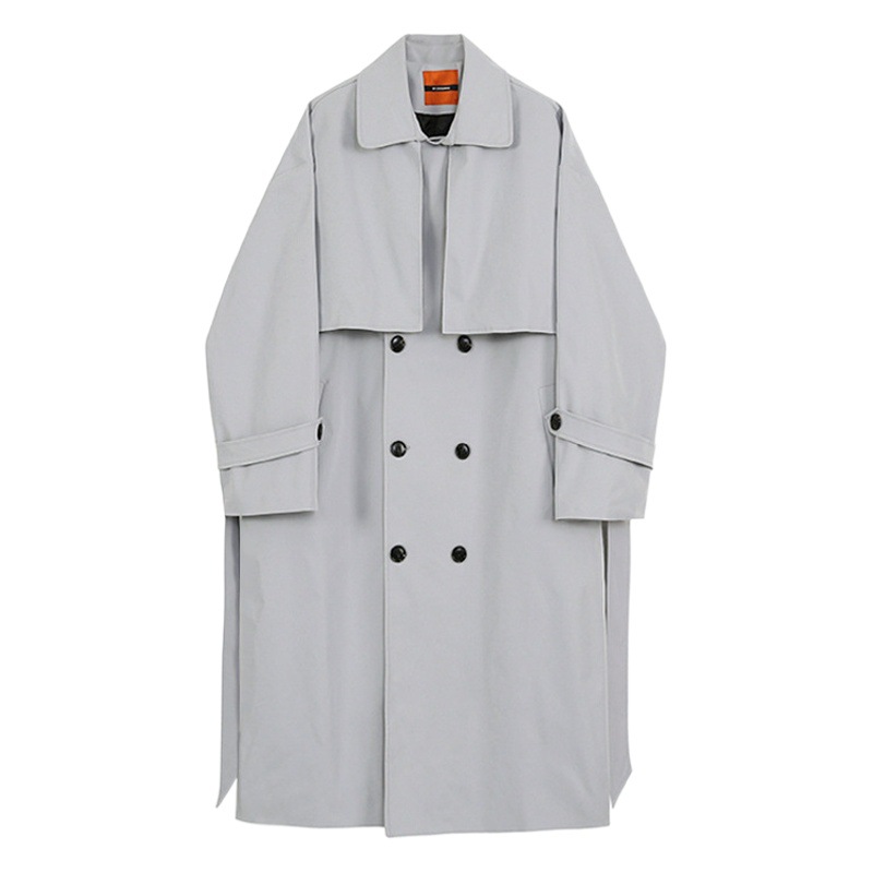 MYQ otoño nuevo estilo coreano windbreaker hombres de media longitud capa casual moda guapo suelto abrigo hombres