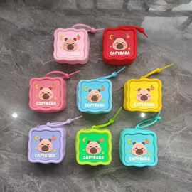 卡通硅胶洞洞包迷你零钱包DIY亲子收纳包耳机包儿童小钱包