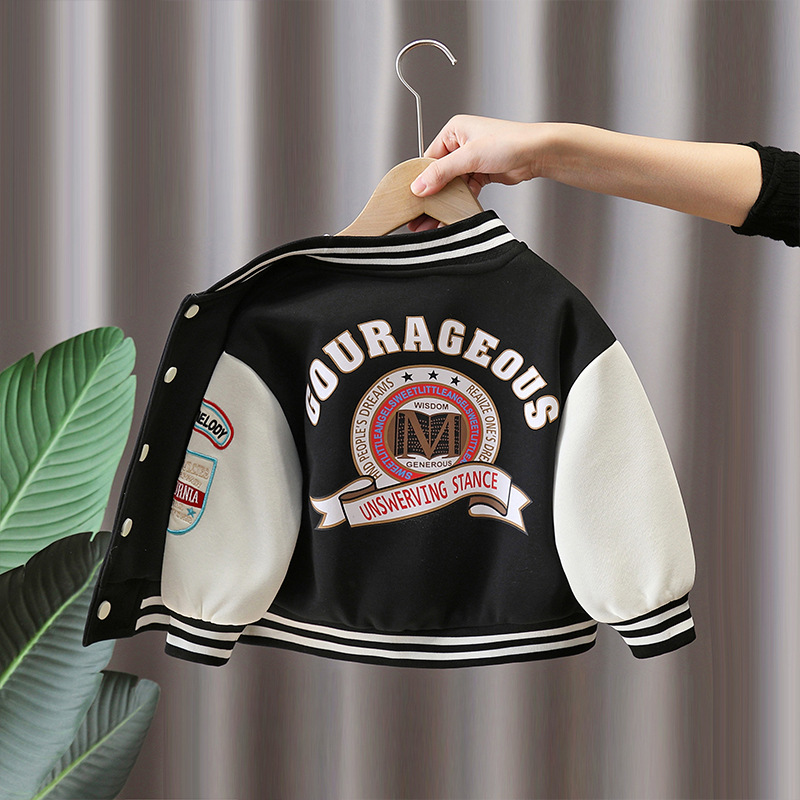 7842 chaqueta de uniforme de béisbol para niños modelos de primavera y otoño 2025 nuevos tops de primavera de moda fresca para niños chaqueta coreana