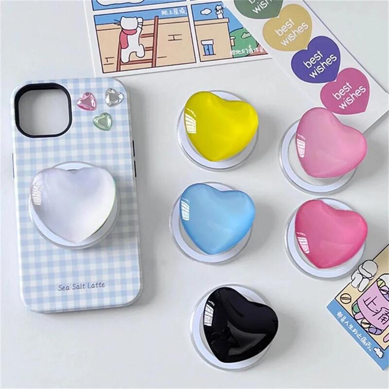 Korean Cute 3D Heart Magsafe Magnetic Mobile Phone Griptok Grip Tok Stand Wireless Charger
