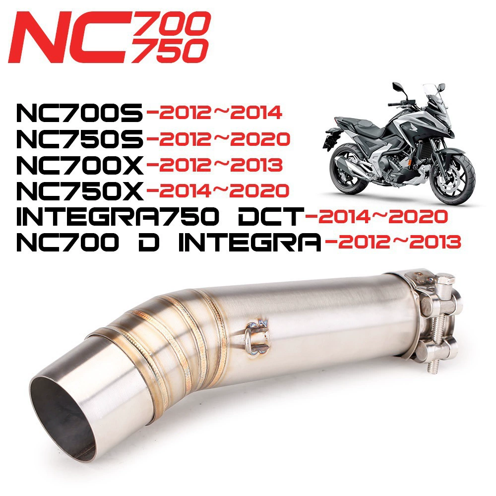 Подходит для Honda NC750X NC700S 750S, модифицированная выхлопная труба с небольшим шестиугольным выхлопом, модели 2012-2020 гг.