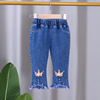 Autumn children's jeans, spring flared trousers, casual trousers, western style