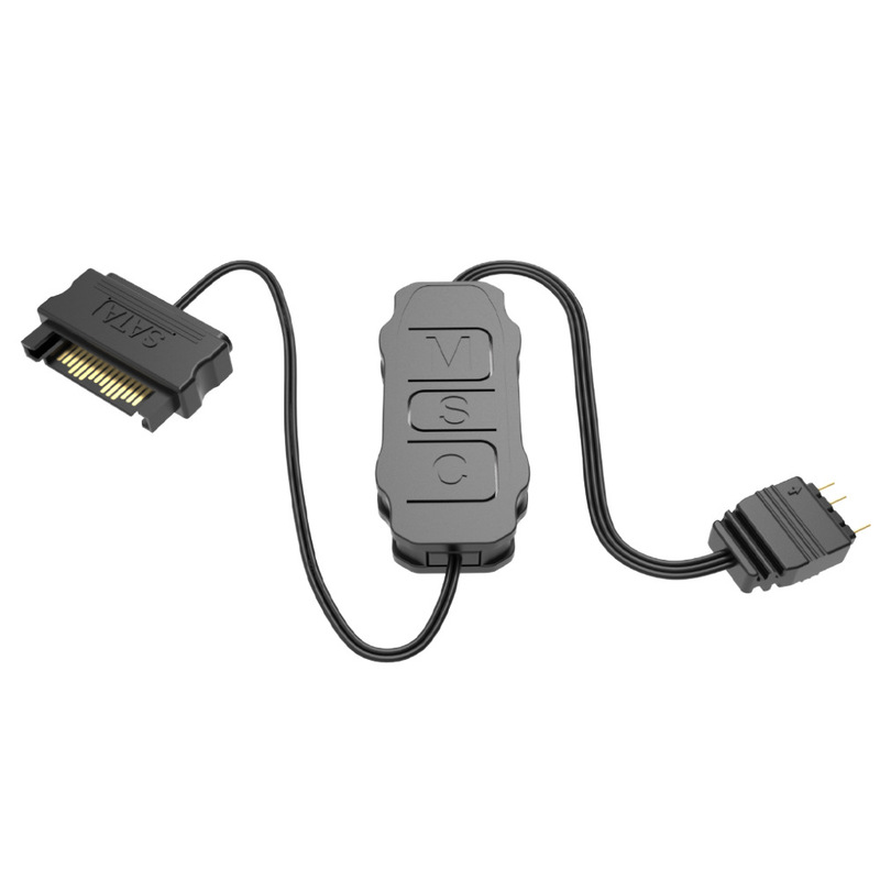ARGBコントローラ5v 3針回転SATA給電手動ボタン調光器3pin神光同期コントローラ|undefined