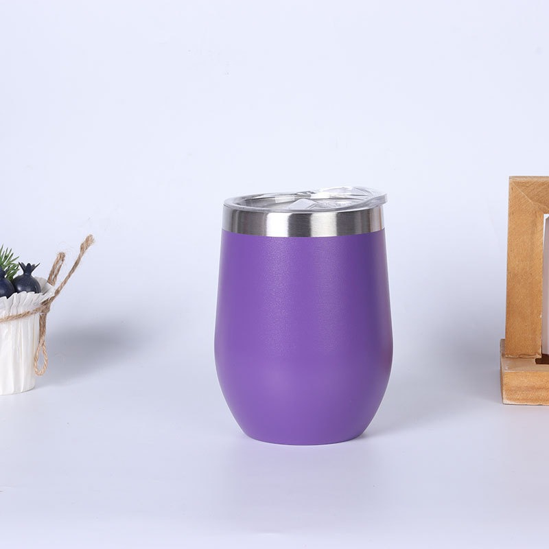 Cross-border lindo multicolor pulverización de huevo taza 304 taza de aislamiento térmico de acero inoxidable vacío portátil en forma de U taza de huevo