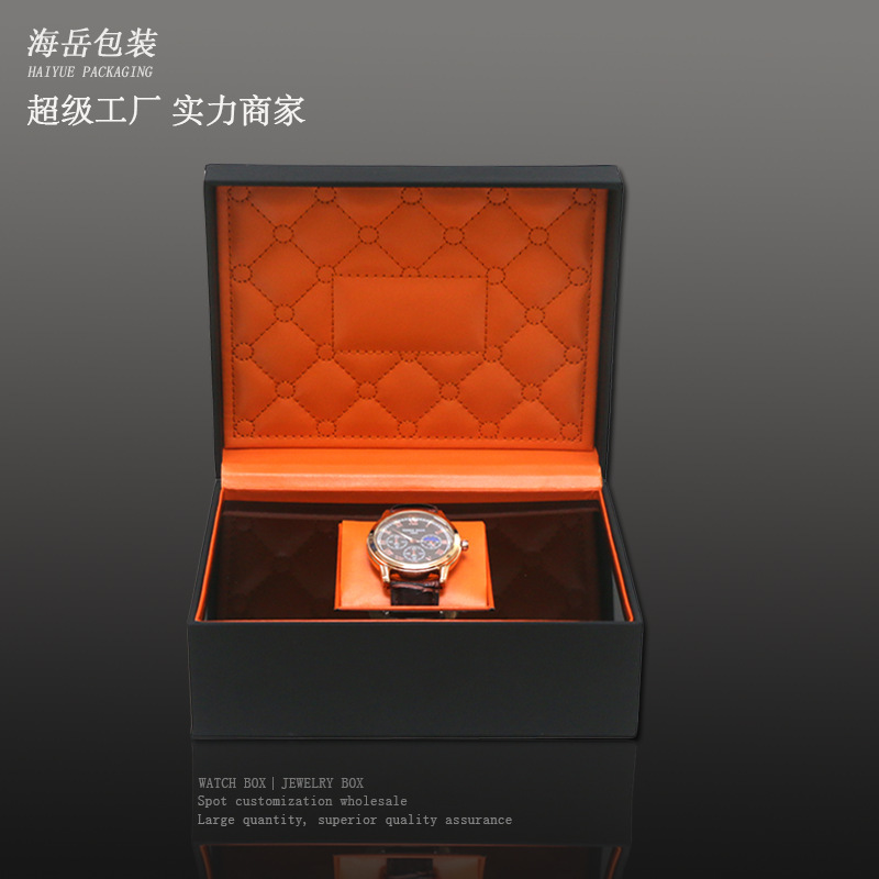 Factory in stock watch leather box right angle brushed pu leather watch box foreign trade new jewelry display box gift Factory in stock watch leather box right angle brushed pu leather watch box foreign trade new jewelry display box gift