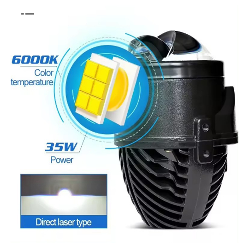 Lente de doble luz LED, lámpara láser integral con lámpara de luz alta y baja convertida