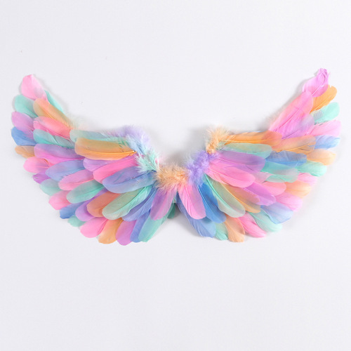 Factory Colorful Angel Wings Halloween Adult Children Angel Feather Wings Christmas Children's Day Dress Up Elf