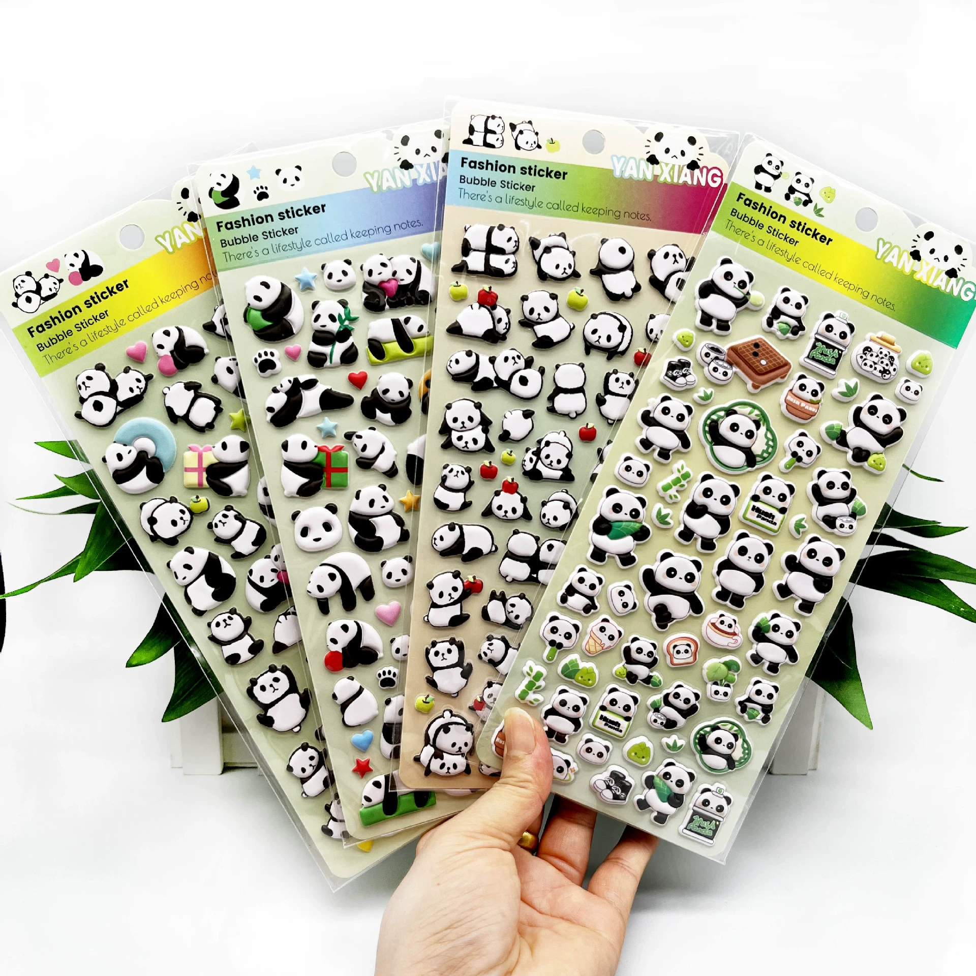 Симпатичная мультяшная панда пузырь наклейка для детей награда стерео наклейка мобильного телефона дневник декоративная пена наклейка