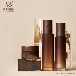 Factory in stock 10 ml50ml120ml pressing emulsion bottle with wood cover essence dropper essence bottle wholesale