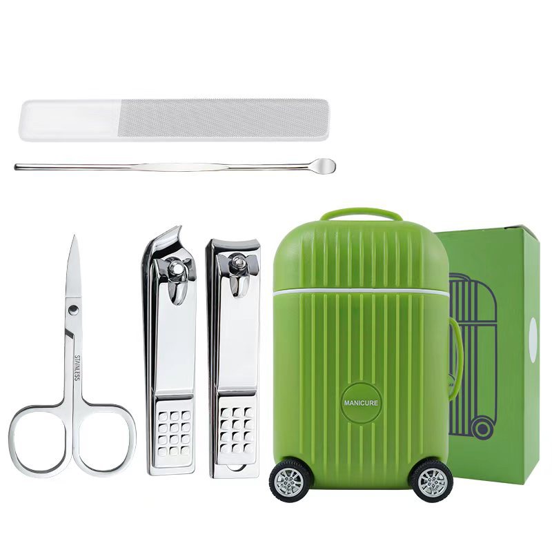 (인기) 그린 여행 가방 디자인 손톱깎이 5종 세트