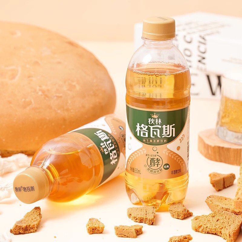 秋林格瓦斯饮料厂家直销哈尔滨饮料面包发酵味道350ML*6瓶包装|undefined