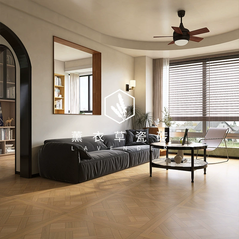 Плитка под дерево в средневековом стиле, французская ретро, ​​полный фарфор, паркет для гостиной, балкон, имитация древесины, напольная плитка, кухонная плитка Nanyang