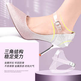 现货三角隐形鞋带鞋不跟脚束鞋带高跟鞋绕脚脖子防掉跟百搭多功能