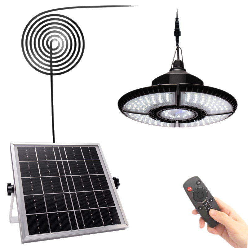 Nuevas luces solares LED para exteriores, luces de patio 4+1, luces de garaje tipo dividido, luces de calle para interiores y exteriores