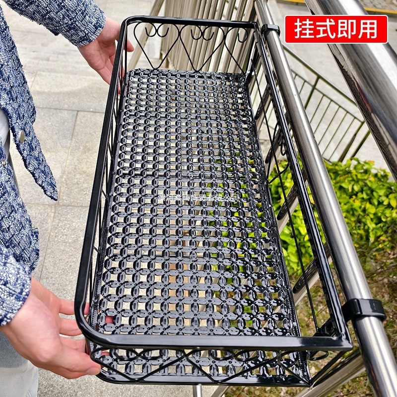 阳台花架置物架护栏悬挂多肉花盆托架窗台新款铁艺挂式栏杆|undefined