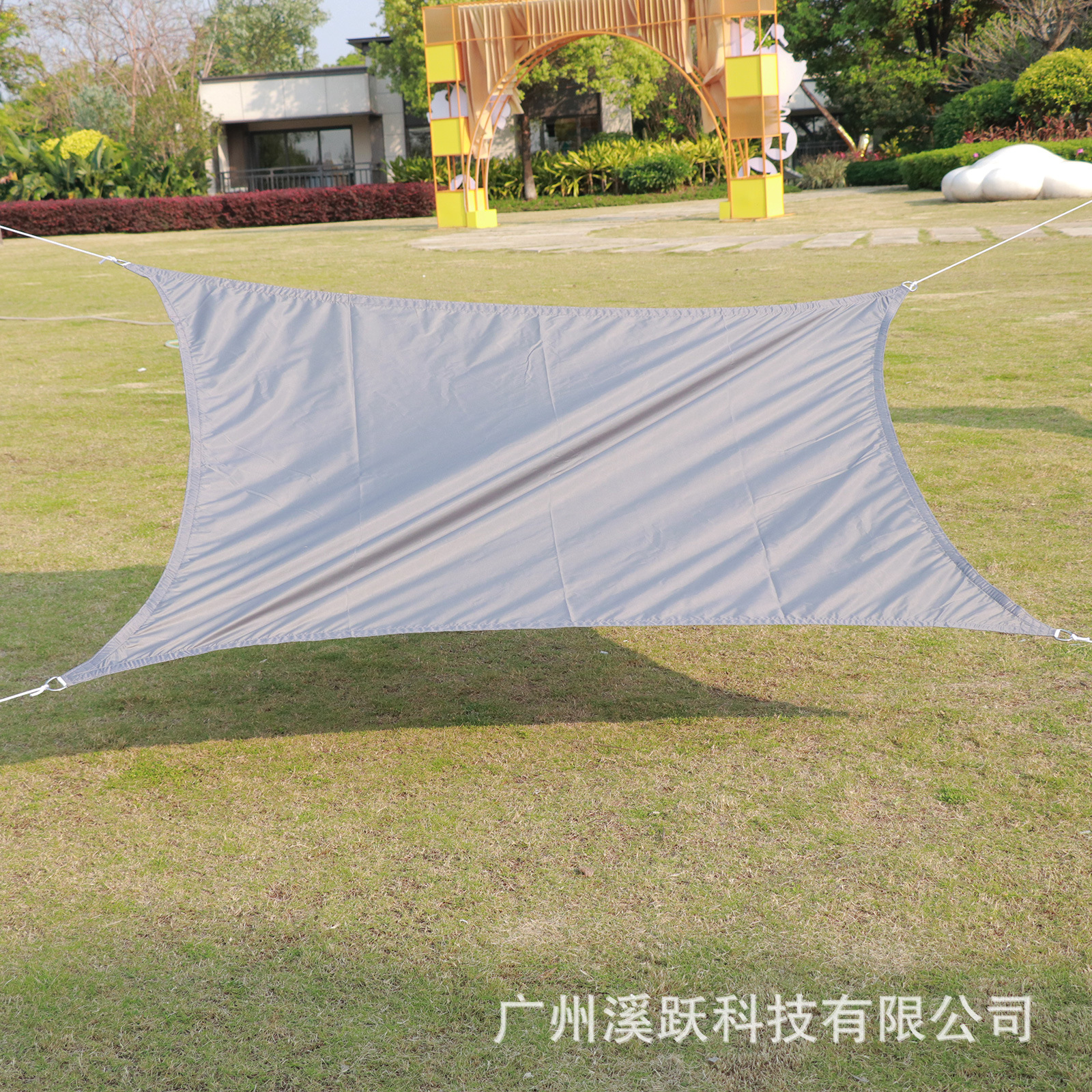 Four-Corner Waterproof Sunshade Sail Polyester Waterproof Sun Protection Uv-Resistant Shade Cloth Sunshade Net for Courtyard Outdoor Villa