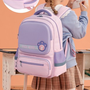 2021 new primary school student schoolbag Grade One Two Three to six large capacity ultra light weight reducing spine protection waterproof backpack