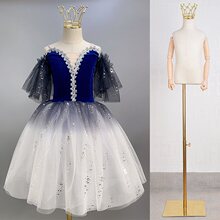 童装店橱窗王冠头顶模特道具表演服装展示架子芭蕾纱裙拍摄假人体