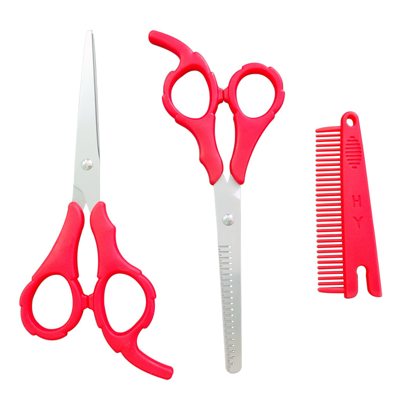 Tijeras para peluquería infantil, acero inoxidable, kit con peine – Mayorista de Yiwu
