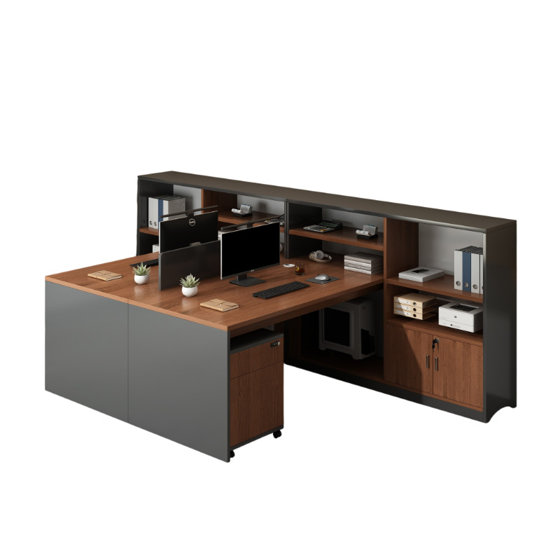 Mesa de personal de personal de escritorio simple pantalla moderna bloqueo mesa de trabajo combinación de mesa y silla mesa financiera tarjeta de asiento pantalla