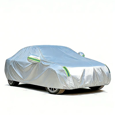 Car Cover Full Cover Thickened Rainproof Dustproof Car Cover Full Vehicle Sun Protection Heat Insulation Dupont Oxford Cloth (Car clothing) - s-dupont-oxford-cloth-silver
