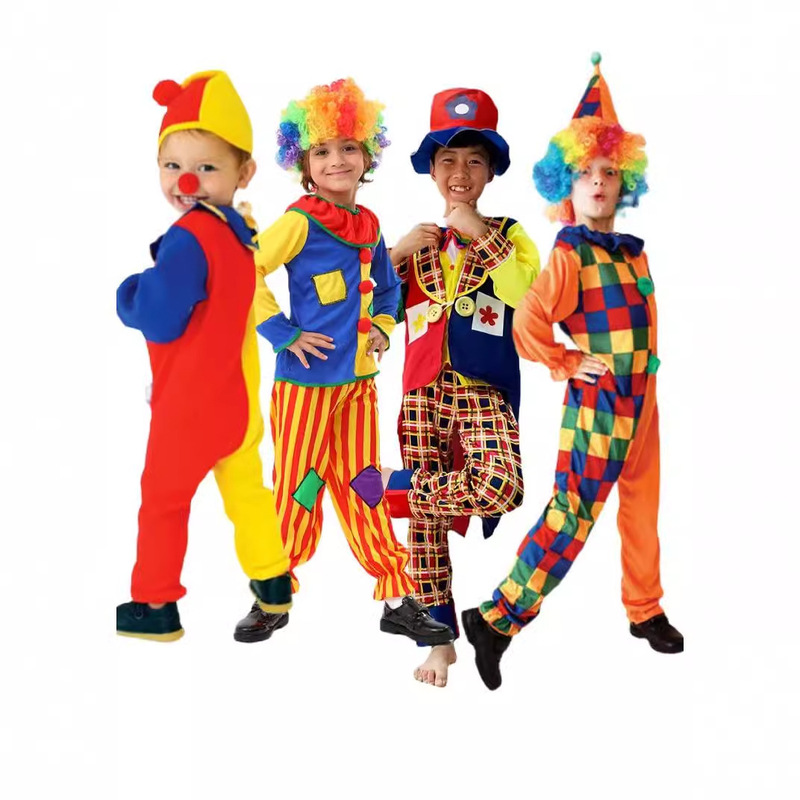 Halloween children's clown costume, Children's Day stage performance outfit, masquerade circus clown clothing Halloween children's clown costume, Children's Day stage performance outfit, masquerade circus clown clothing
