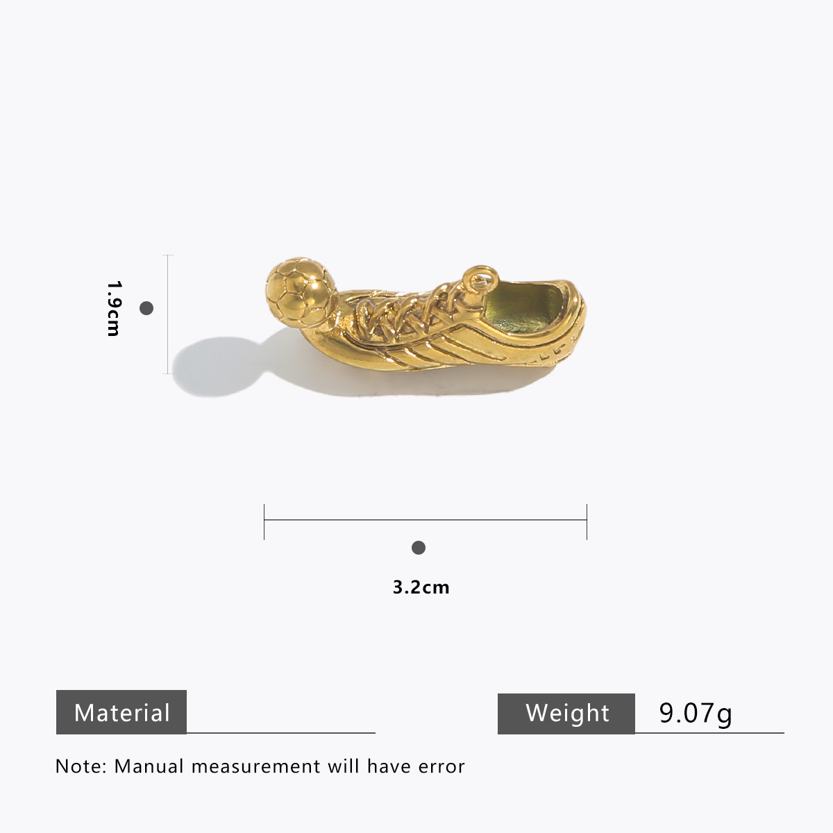 6g Weight Pendant Jewelry Making Type Charms Classification 5 PCS/Package Quantity 304 Stainless Steel Material Boots Pattern All Seasons Season Plating Design Retro, Classic Style Style 5 PCS/Package 304 Stainless Steel Boots Pendant Charms 9
