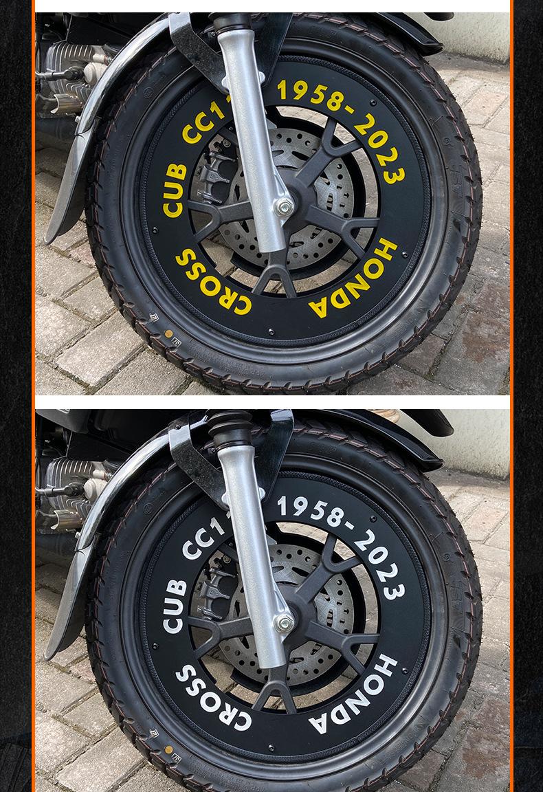 Suitable for Honda Cub Cc110 Motorcycle Modification Retro Wheel Cover Closed Disc Closed Steel Rim Steel Wholesale
