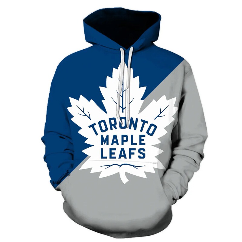 New Toronto Men's 3D Maple Leaf Print Hooded Sweatshirt Street Trend 2000 s Sportswear