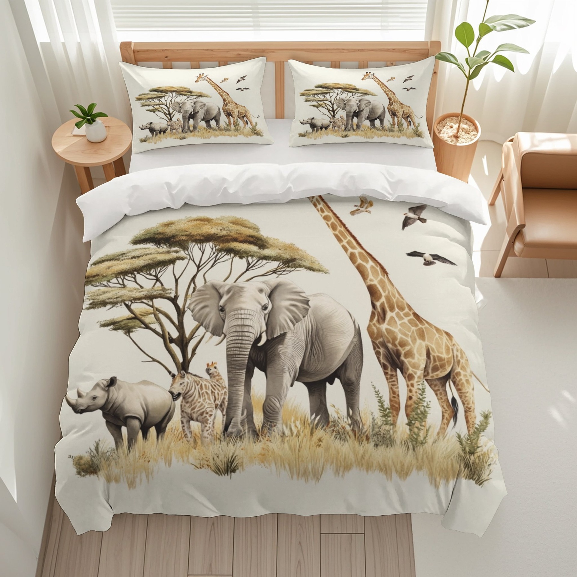 TEMU / JIT impresión digital abrasión oscuro elefante estilo animal set edredón para diseñar