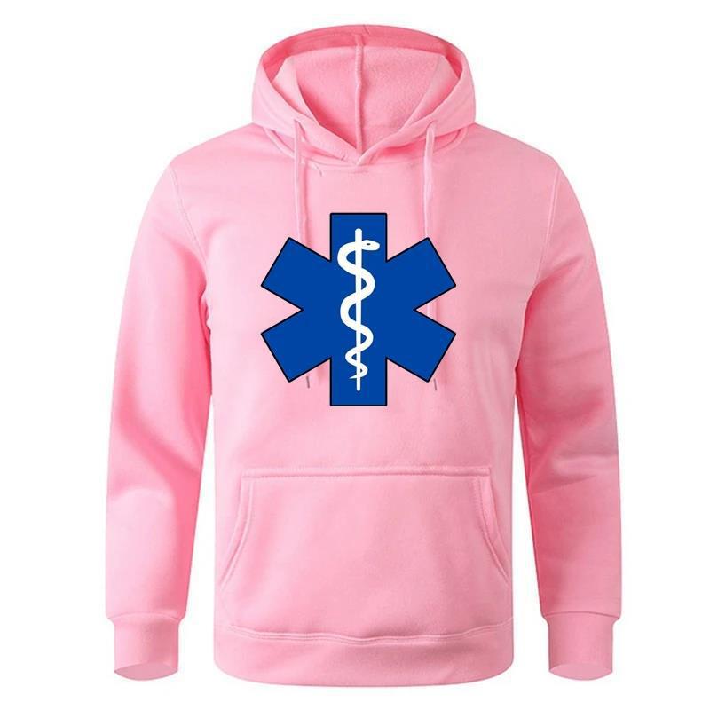EMT ambulance Printing Hoodies Mens Personality Fashion Hood